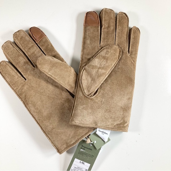 Goodfellow & Co Tan Suede Gloves with Textured Grip - Picture 3 of 12